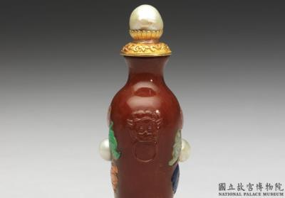 图片[2]-Amber snuff bottle with five bats (blessings) circling a pearl, 18th century, Qing dynasty-China Archive